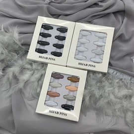 外贸丝巾扣盒装头巾塑料针扣彩色别针糖果配饰围巾扣女士盖头别