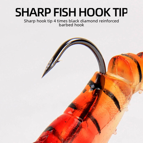 Multi-jointed shrimp soft bait bouncing shrimp lure glow-in-the-dark segmented shrimp perch eel catfish offshore fishing largemouth bass grouper