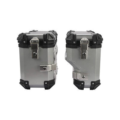 Universal 28L/32L/36L/45L/55L/65L/80L/85L/100L: Motorcycle trunk - 35l-right-side-underseat-luggage-box-silver