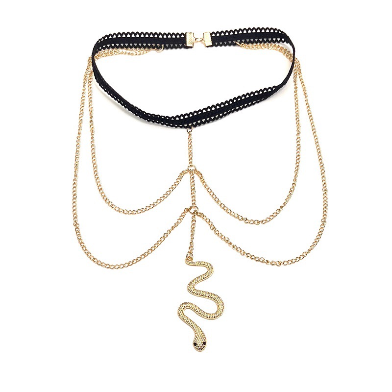 European And American Double-layer Thigh Chain, Elastic Snake Long Leg For Women, Bohemian Fashion Multi-layer Chain_voghion.com
