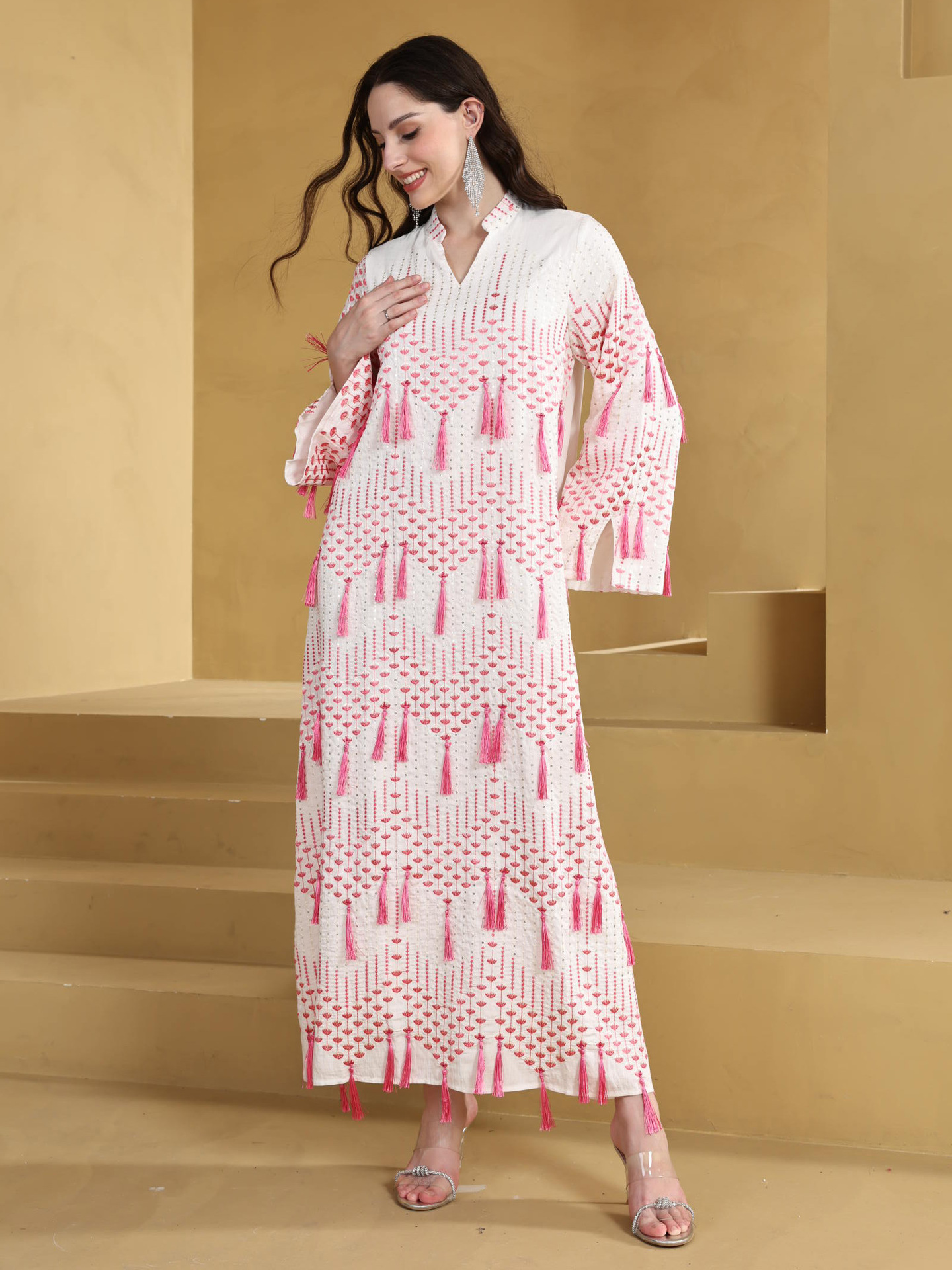 ML5005 Middle Eastern Arab Muslim Robe Foreign Trade Abaya Cross-Border New Dress Women's Ethnic Style_ecoleips.com