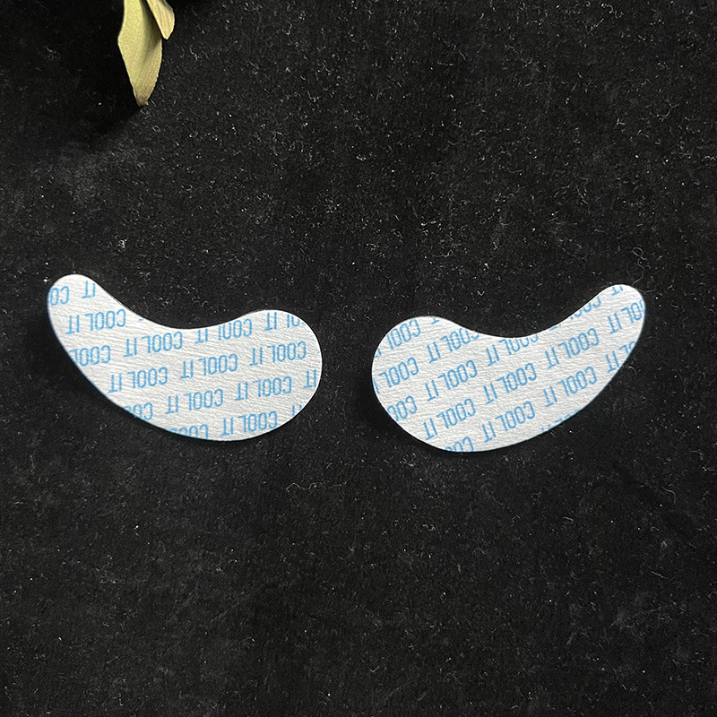 Cross-Border E-Commerce Wholesale Hydrogel Blue Logo Printed Non-Woven Eye Patches Jelly Adhesive Eye Mask for Women