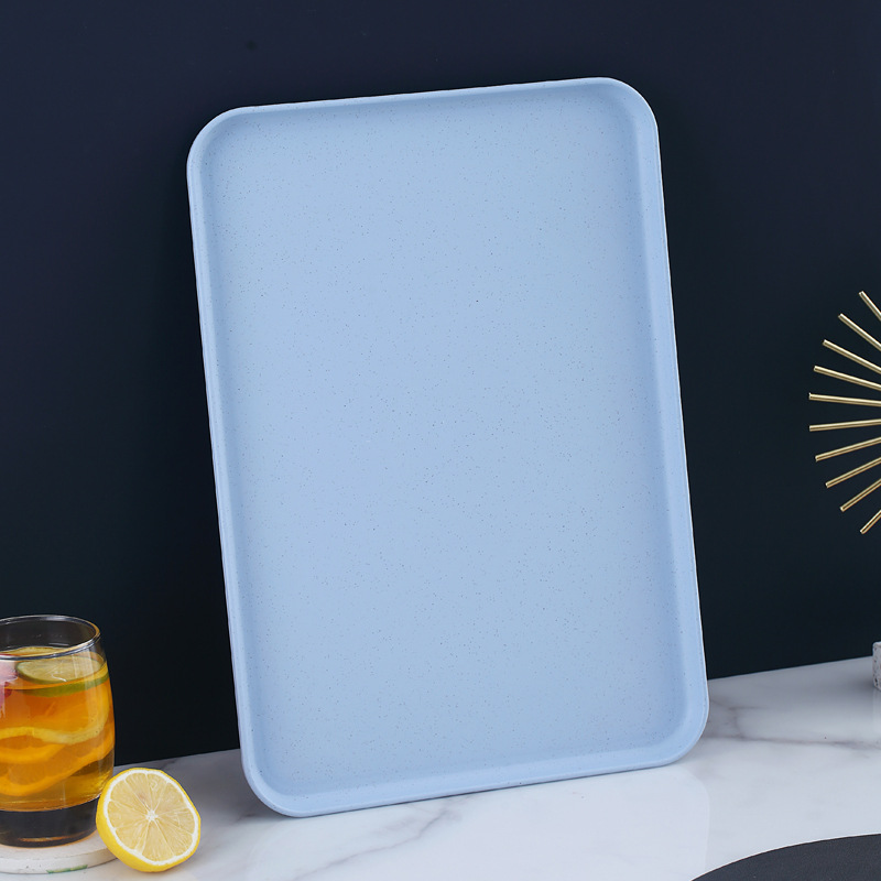 Paja DE TRIGO nórdico hogar bandeja rectangular bandeja de almacenamiento de taza de agua bandeja de Internet celebridad bandeja de fruta resistente a la gota image 10