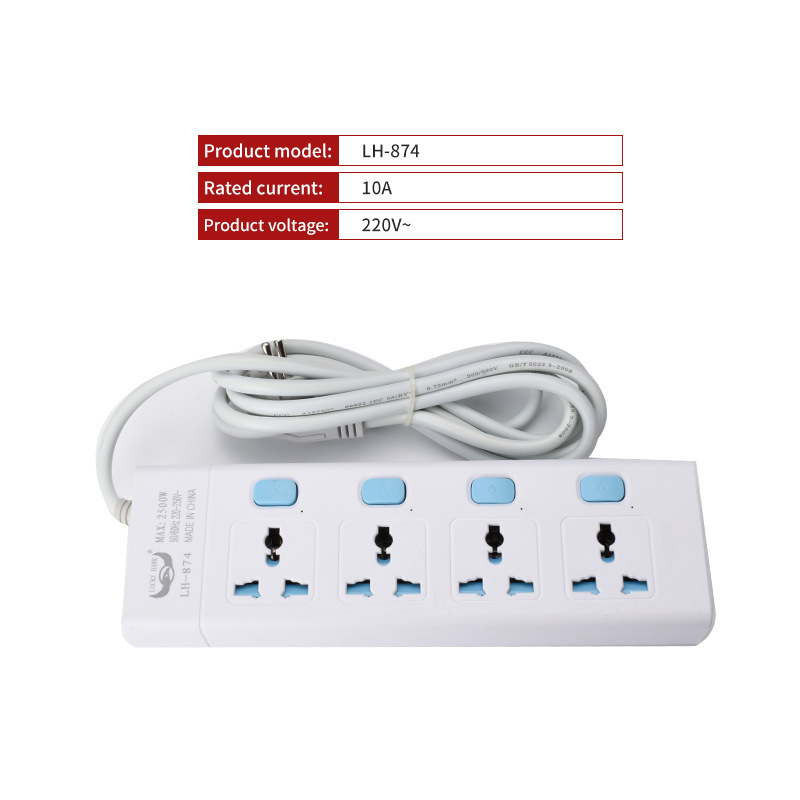 LH - 873U 874U 875U 3 4 5 interruptor multiconexión interruptor independiente enchufe de cable USB