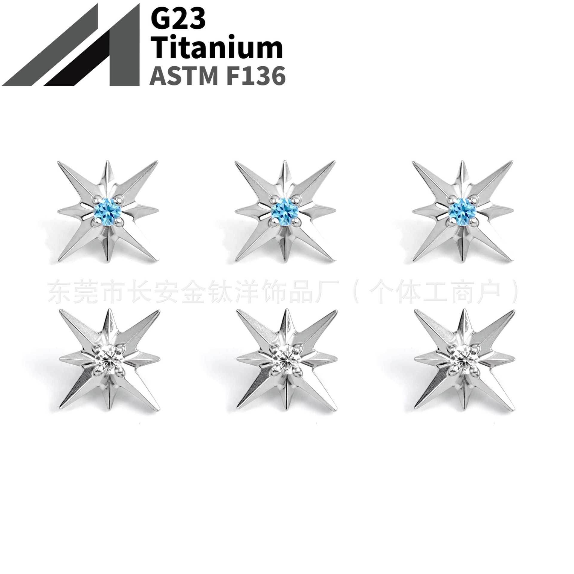 16G labret stud size and finish detail