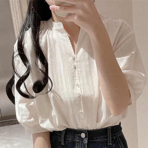 French white cotton-linen women's summer summer design sense niche linen short-sleeve blouse sleeveless mid-sleeve top