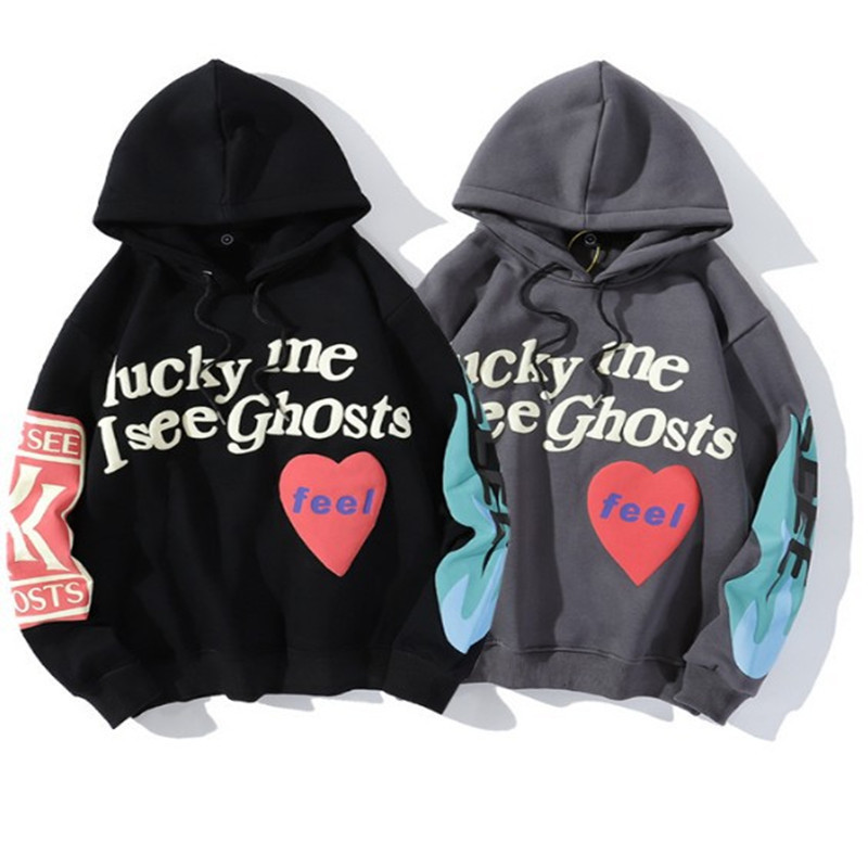 Kanye Unisex Graffiti Print Fleece-Lined Warm Sweatshirt Jacket in Stock, European and American Style, Loose Fit Kanye Unisex Graffiti Print Fleece-Lined Warm Sweatshirt Jacket in Stock, European and American Style, Loose Fit