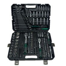 新款216+4PC件工具套筒扳手棘轮批头吹塑盒加强型淬火有热硬度