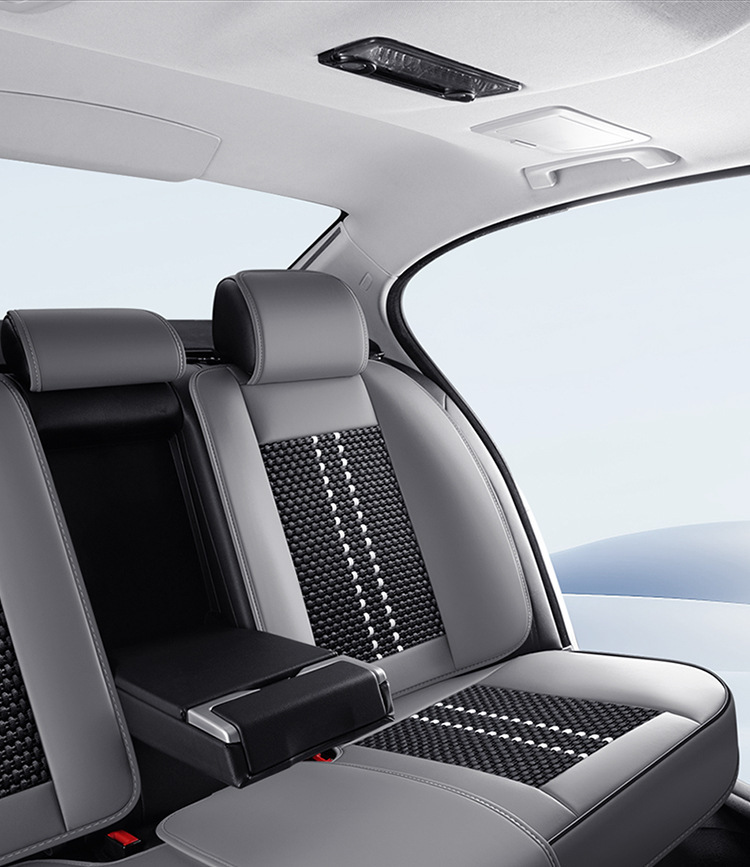 2025 Manufacturer Wholesale New Nappa Leather Diamond Seat Cover Ice Silk Four-Season Universal Car Five-Seater Cushion Seat Cover