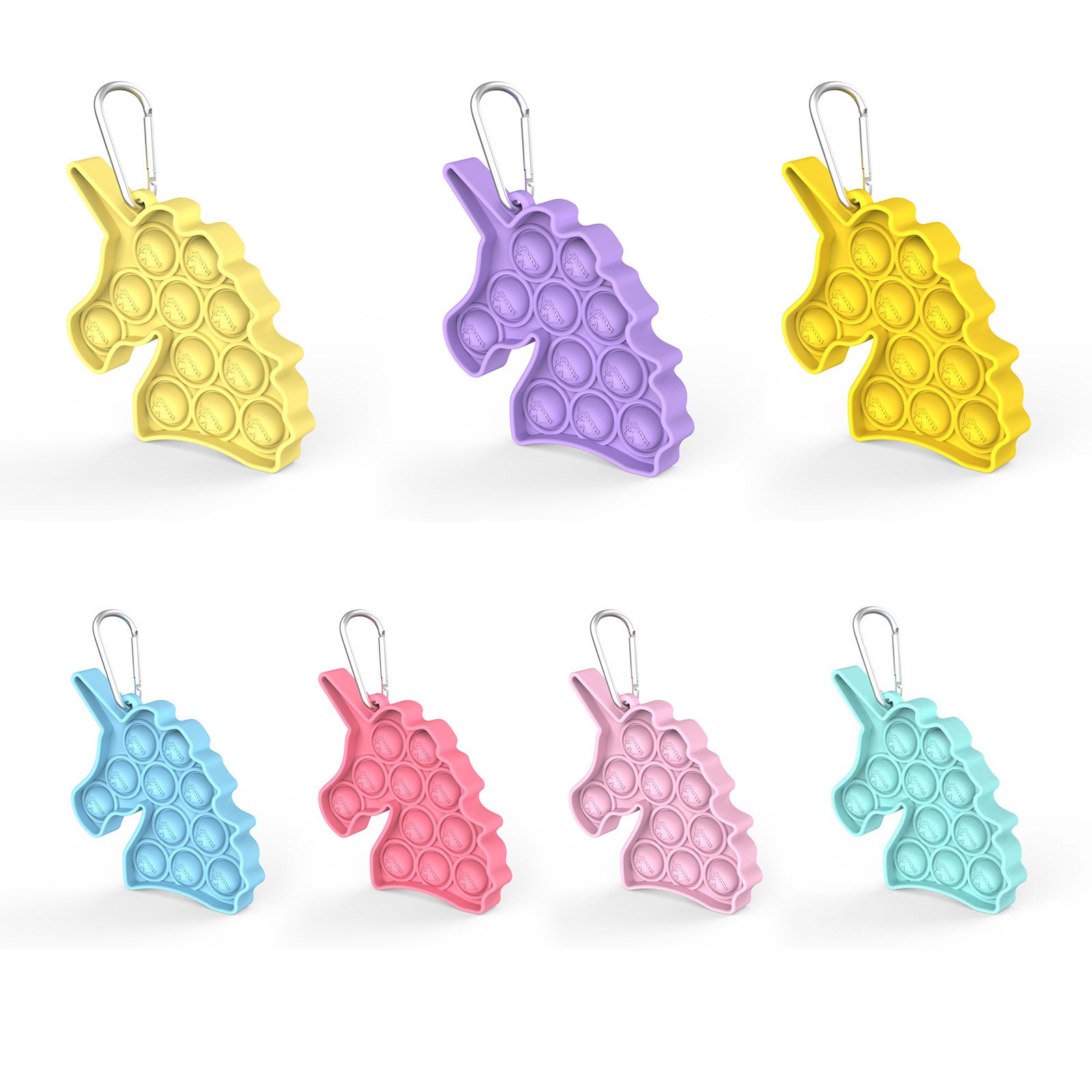 Cute Animal Silica Gel Children Unisex Bag Pendant Keychain 1 Piece display picture 1