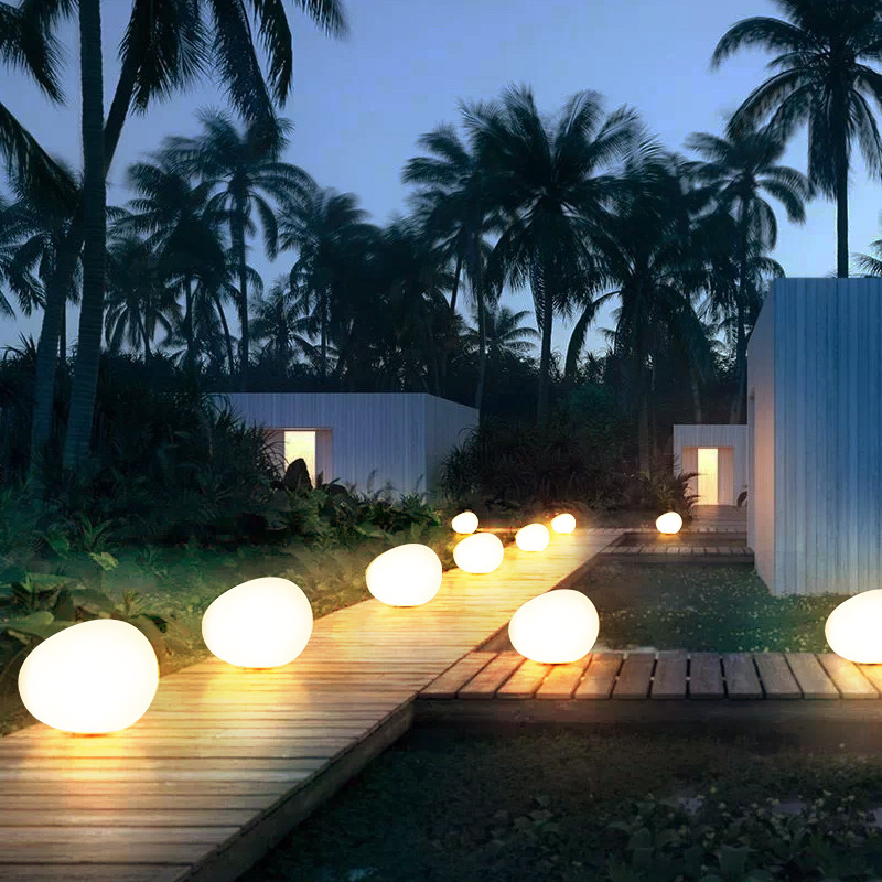 Iluminación exterior paisaje decoración lámpara de patio lámpara de piso de guijarro jardín piscina fiesta atmósfera lámpara de césped 378L image 2