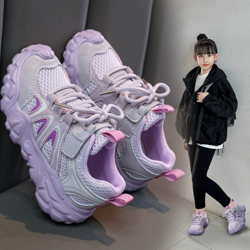 Демисезонные дышащие детские спортивные кроссовки, универсальная повседневная обувь для мальчиков, тренд сезона, мягкая подошва
