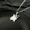 Chainsaw stainless steel, pendant, necklace, cartoon cute comics, Japanese and Korean