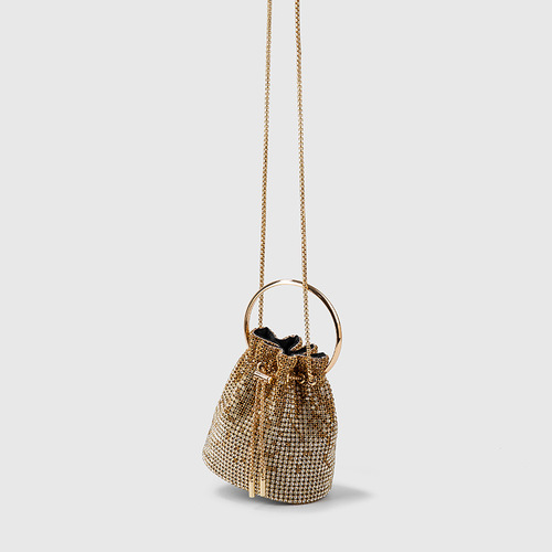 Cross-border wholesale bucket encrusted diamond bags for women, new bags, gift-textured handbags, crossbody bags