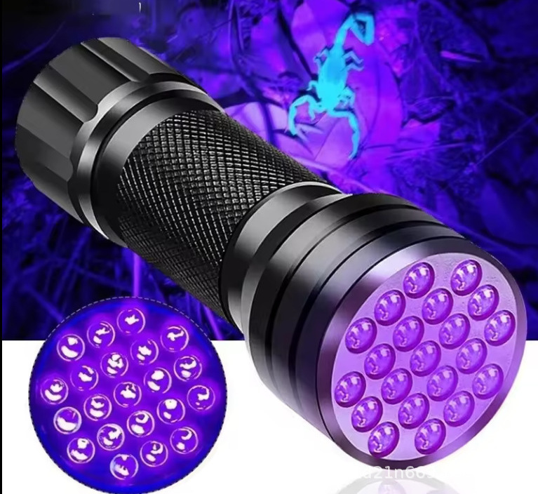 A large number of in stock LED ultraviolet violet flashlight UV money lamp pet mini violet lamp flashlight