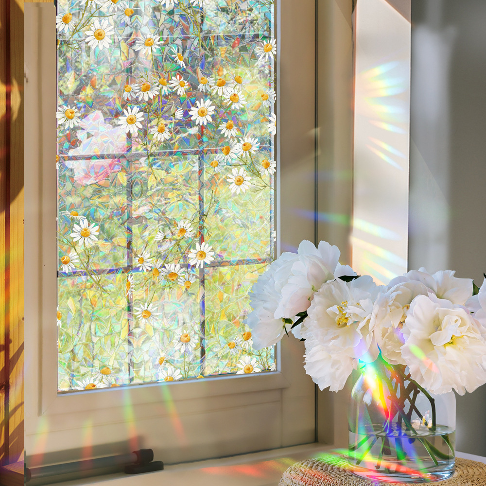 140g Weight Glass paster Home Textiles & Decor Type PVC Material Leaf Pattern Casual, Pastoral Style Casual Pastoral Leaf PVC Glass Paster Wall Art 84