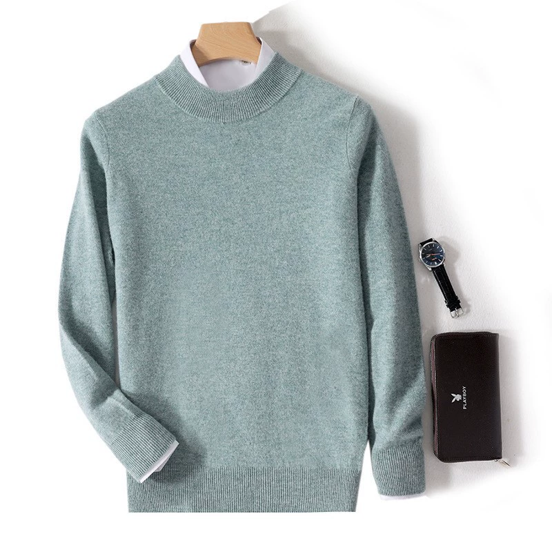 Demi-season woolen elite keep warm knitted sweater for leisure, plus size