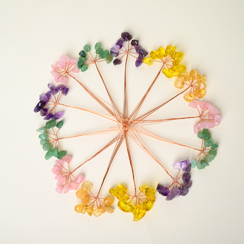 Crystal Money Tree Semi-Finished DIY Unshaped Bouquet Gravel Tree Yellow Crystal Amethyst Hand-Woven Wholesale Crystal Money Tree Semi-Finished DIY Unshaped Bouquet Gravel Tree Yellow Crystal Amethyst Hand-Woven Wholesale