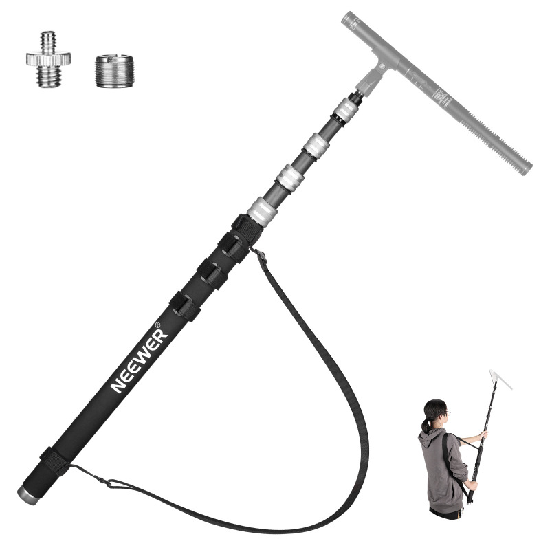 Newer Ms-300Cb Carbon Fiber Microphone Stand Fishing Rod Video Film Program Interview