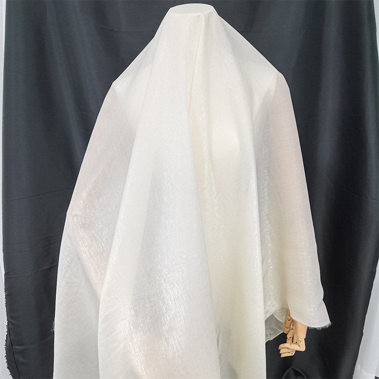 巴黎纱 闪光皱纱襦裙大袖衫亮 丝皱布料