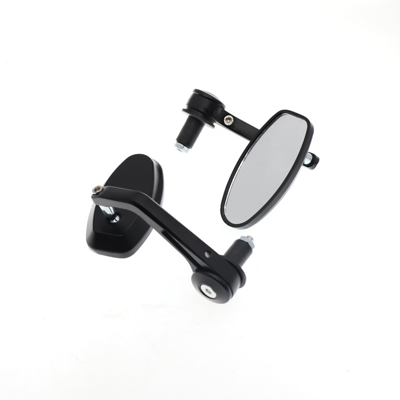 Modified motorcycle rearview mirror retro handlebar mirror 22MM handlebar universal oval rearview mirror all aluminum