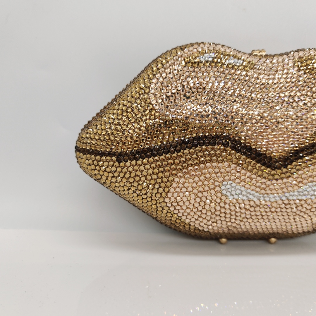Túi clutch cầm tay đính kim cương cao cấp dự tiệc quý cô — Màu hồng, Màu vàng, Cá tính đặt làm chi tiết 5