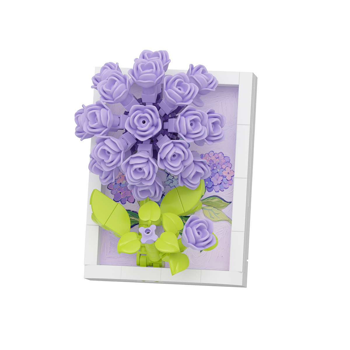 Compatible con el marco de fotos de girasol de claveles de alta inmortalidad bloques de construcción de flores para niños juguetes de puzzle regalo del día del maestro