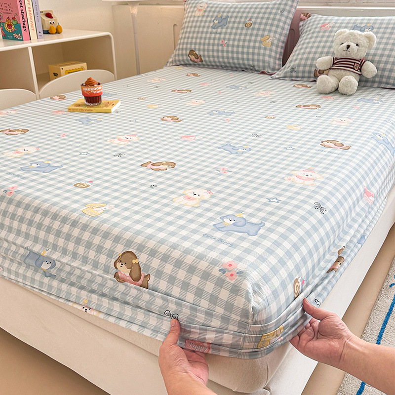 2025 nueva sábana de algodón pequeña fresca funda protectora de colchón de algodón de una sola pieza cubierta de cama para niños dormitorio 2025 nueva