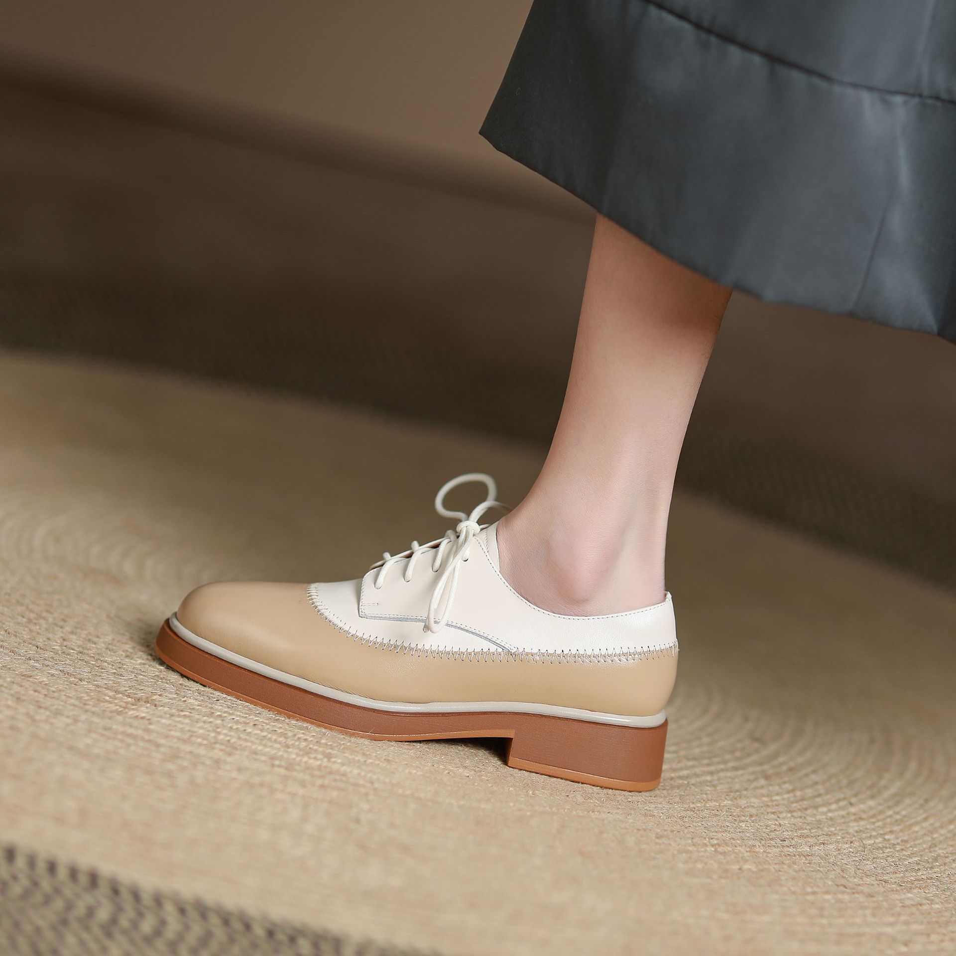 block heel oxfords