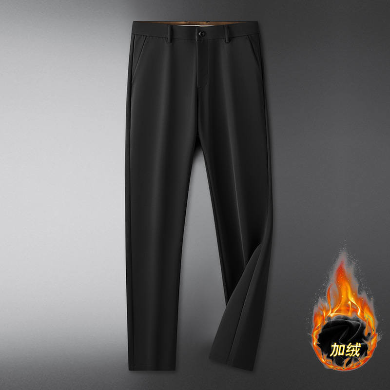 Fat brother 2023 autumn and winter jinammonia high elastic skinny casual suit pants men's plus size casual business suit pants