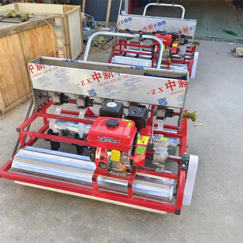 厂家直发菠菜洋葱播种机 13行汽油蔬菜精播机 自走式种菜穴播机