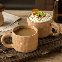 Candy Color Mug High-Quality Hammered Vintage Ceramic Cup Household Milk Cup Nordic Water Cup Minor Defects 