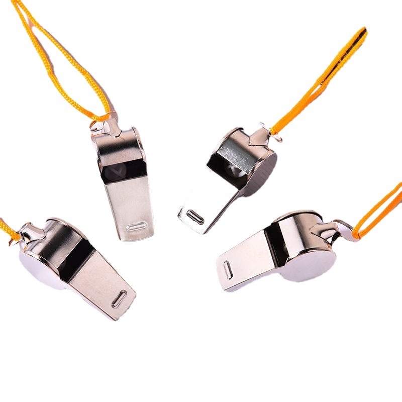 Referee Whistle Metal Whistle Stainless Steel Whistle Metal Whistle Sports Whistle Sports Goods with Lanyard