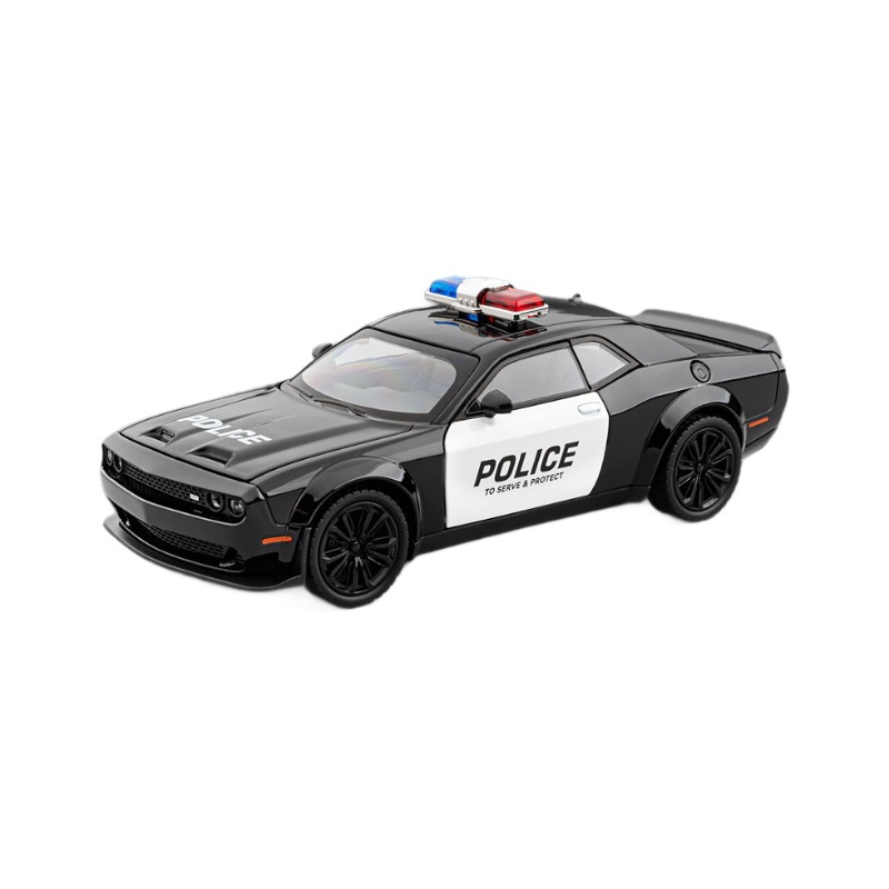 Modelo de coche de aleación Jiaye 1:22 Hellcat coche de policía retorno luz y sonido coche de juguete para niños modelo de sonido al por mayor