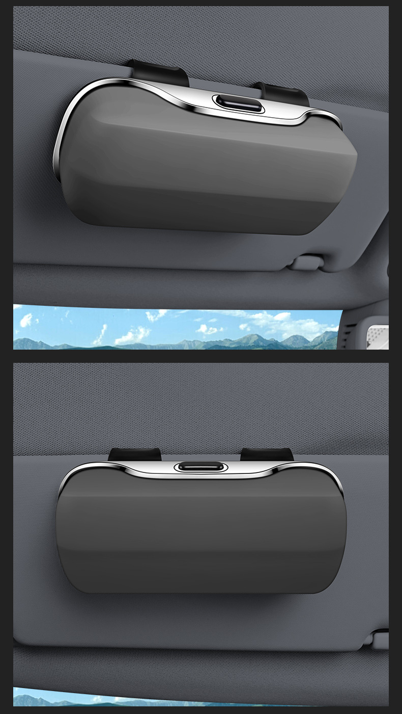 Car sun visor glasses clip sunglasses car storage box glasses frame high-grade car glasses box sunglasses clip
