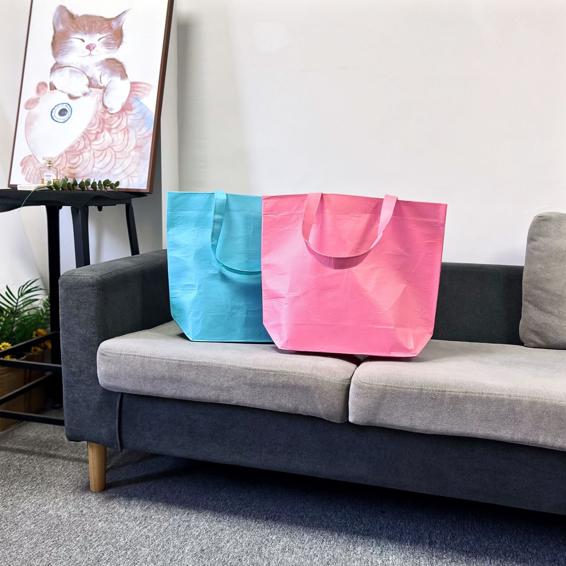 ��óβ��������ɫ��ɫ���²����ӳ���RPET˫�㸹Ĥ���й����