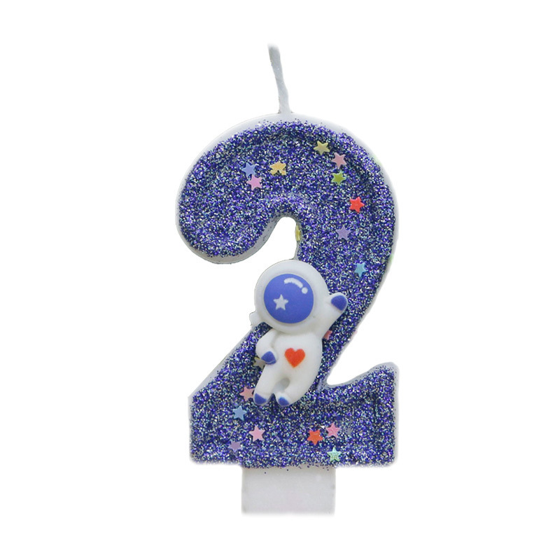 跨境热卖货源亚马逊希音数字生日蜡烛蛋糕派对装饰生日蜡太空人|undefined