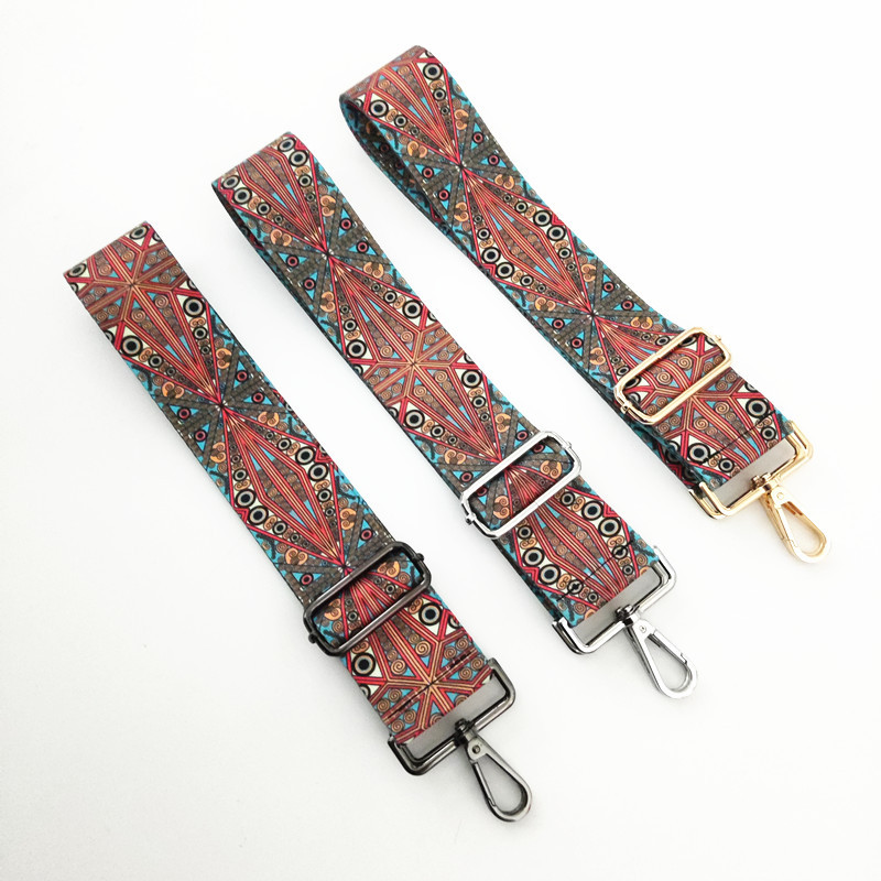 New Ethnic Style Colorful Wide Shoulder Straps Adjustable Shoulder Crossbody Long Strap Bag Accessory Strap Burden Reduction Bag Strap display picture 3