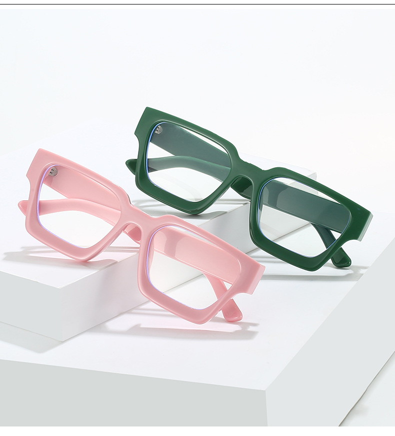 Simple Style Color Block Pc Square Full Frame Optical Glasses display picture 4