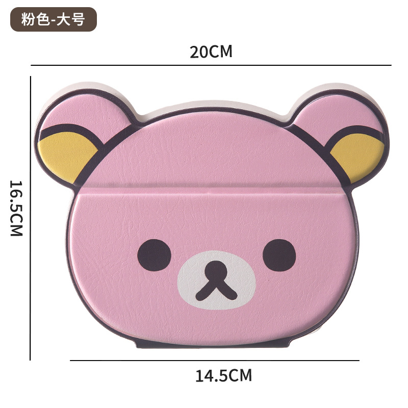 Cute oso plegable espejo de maquillaje portátil HD espejo de escritorio de maquillaje de estudiantes de niña corazón de dibujos animados espejo de maquillaje