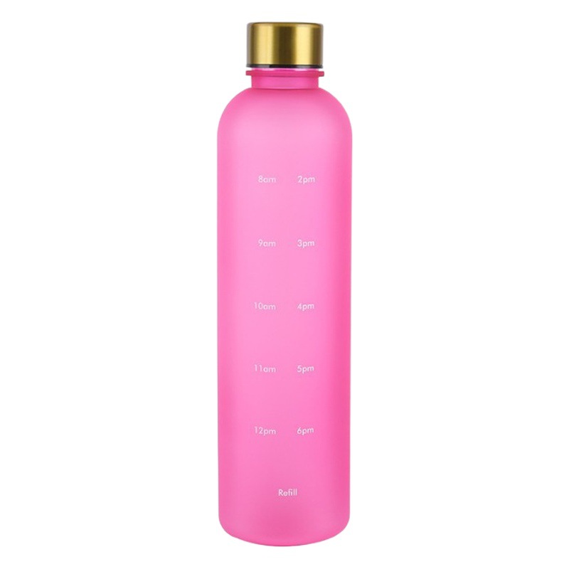 En stock 1000ml gradiente color espacio taza fitness deportes hervidor plástico transfronterizo taza portátil con escala de tiempo