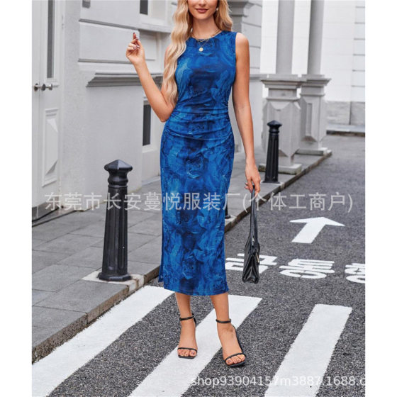 Amazon European and American dress dress Explosions Temperament Beautiful French Retro Cross-border Women's Cross-border gown