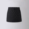 [Clearance] Black 2456 polka dot hip skirt
