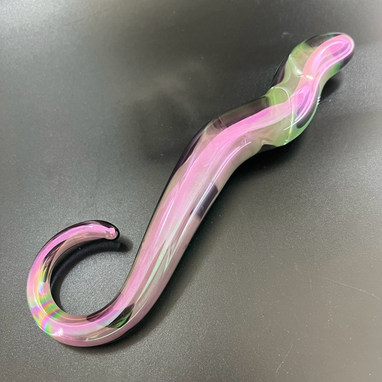 L84 electroplated sex toys threaded double-headed dragon curved penis adult supplies crystal stick