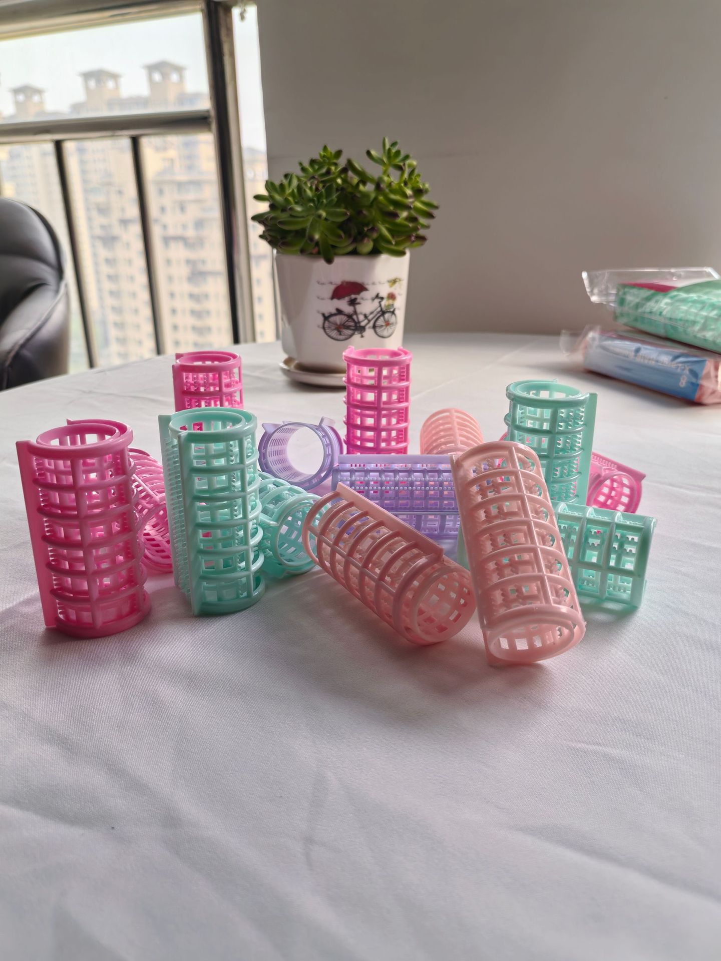 Mezcla de cuatro colores