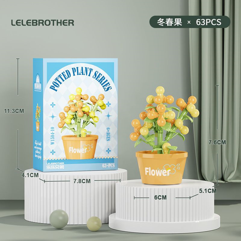 Compatible con flores eternas girasoles de hibisco alta flor de maceta de montaje de bloques de construcción adornos juguetes para niños niñas