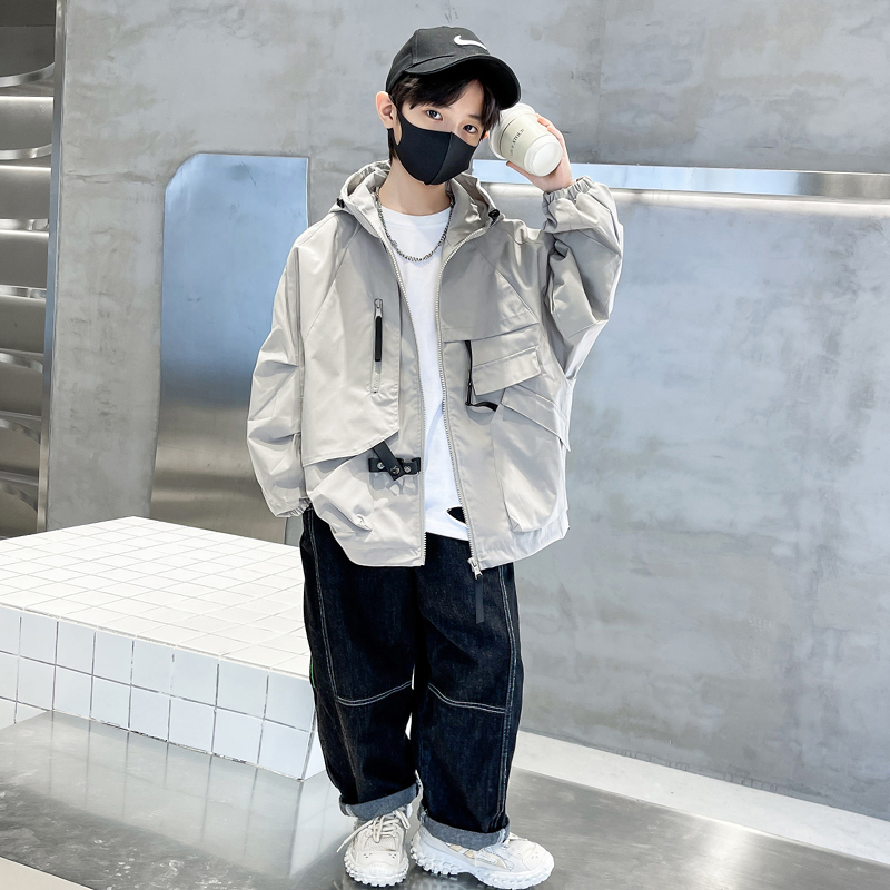 (2개) 어린이 의류 소년 봄 코트 2024 새로운 봄과 가을 스타일 어린 아이들의 시원하고 잘 생긴 충전 옷 소년 봄 옷