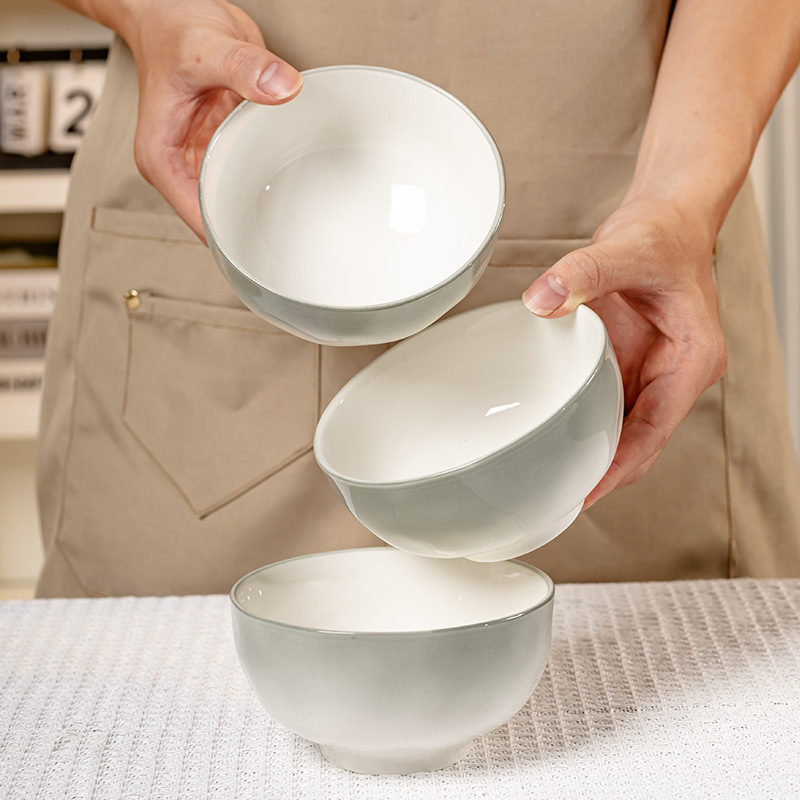 Platos de color esmaltados platos domésticos 2025 nuevos platos de alto valor de cara platos de platos de cerámica platos de arroz