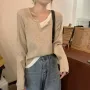秋冬显瘦新款撞色针织衫