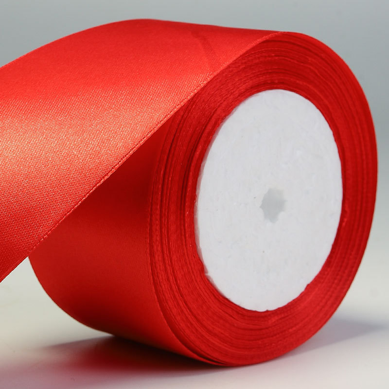 Fábrica al por mayor cinta de poliéster rojo festivo vacaciones decoración de la boda cinta de regalo caja de dulces cinta de embalaje